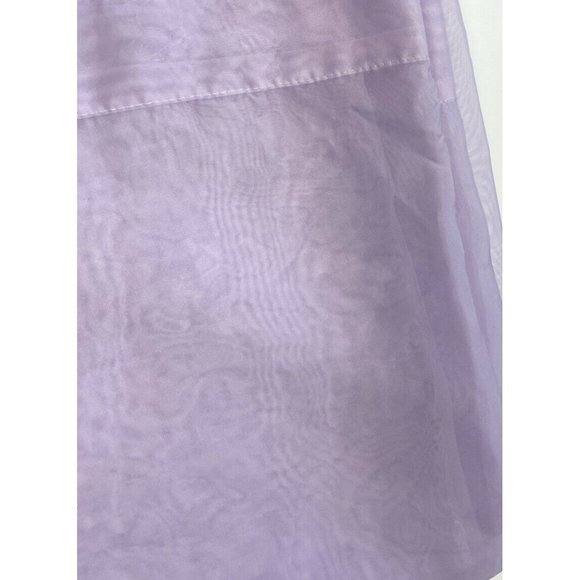 Set 4 Sheer Lavender Drapes Curtains Panels 56 Long Light Purple See Through - Picture 3 of 5